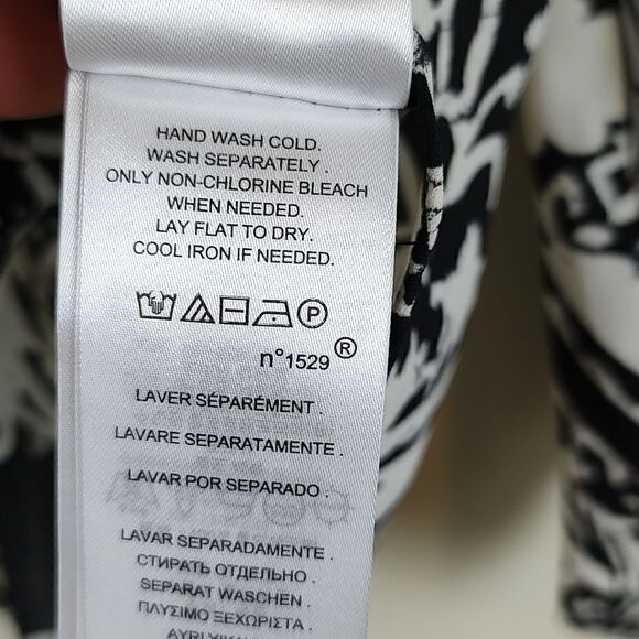 Lauren Ralph Lauren Black Label Paisley Micro Pleated Georgette Blouse Top - Picture 10 of 15